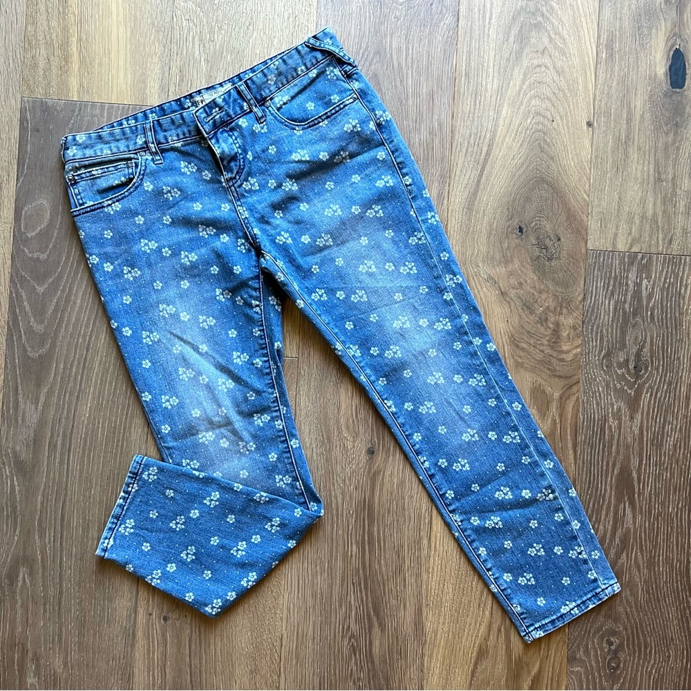 Free People Floral Print Jeans